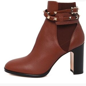 Valentino Rockstud Accents leather sock boots